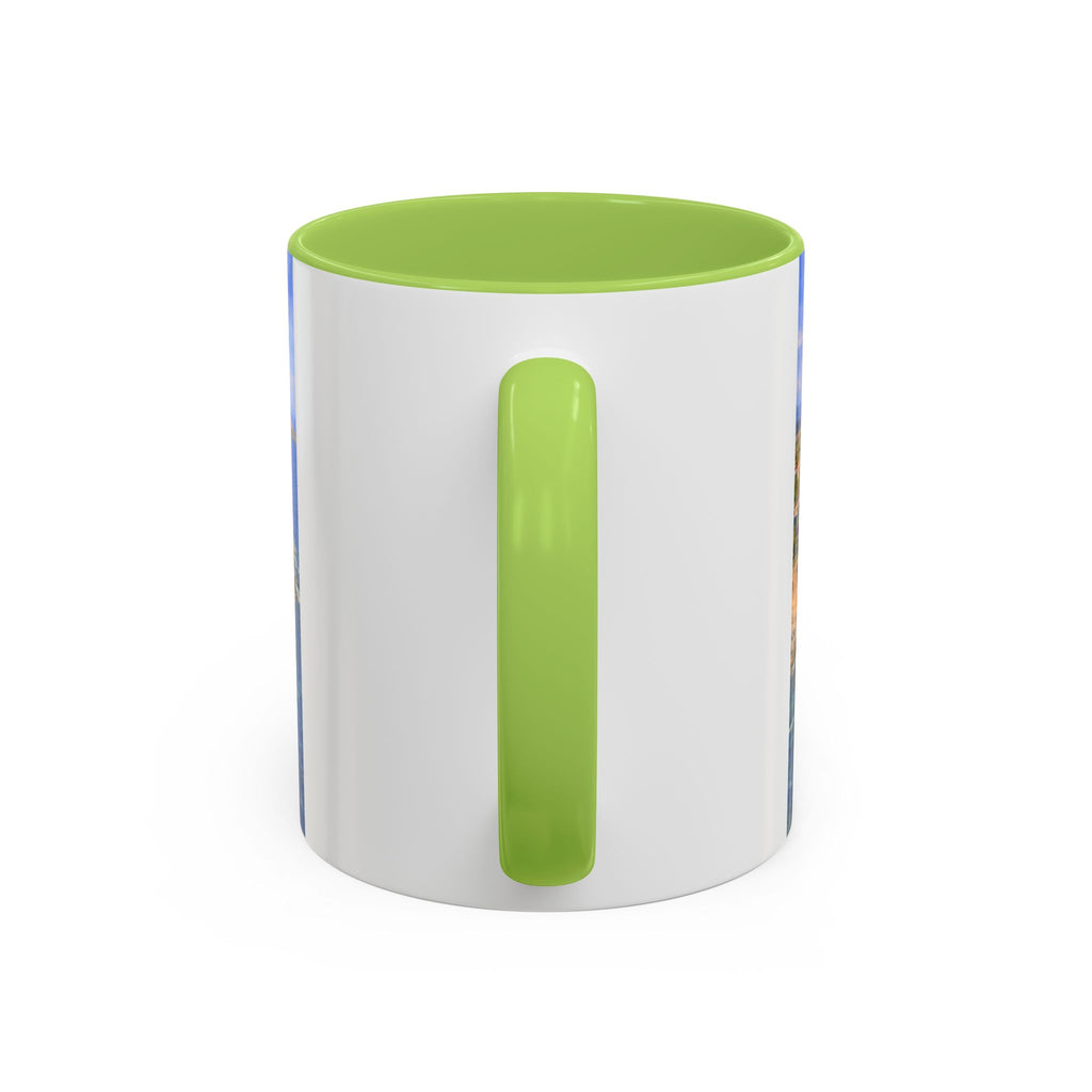 Coastal Village Accent Coffee Mug — Scenic Seaside Artwork 11/15oz