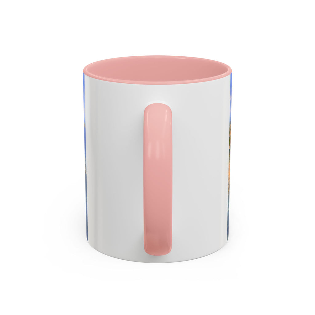 Coastal Village Accent Coffee Mug — Scenic Seaside Artwork 11/15oz