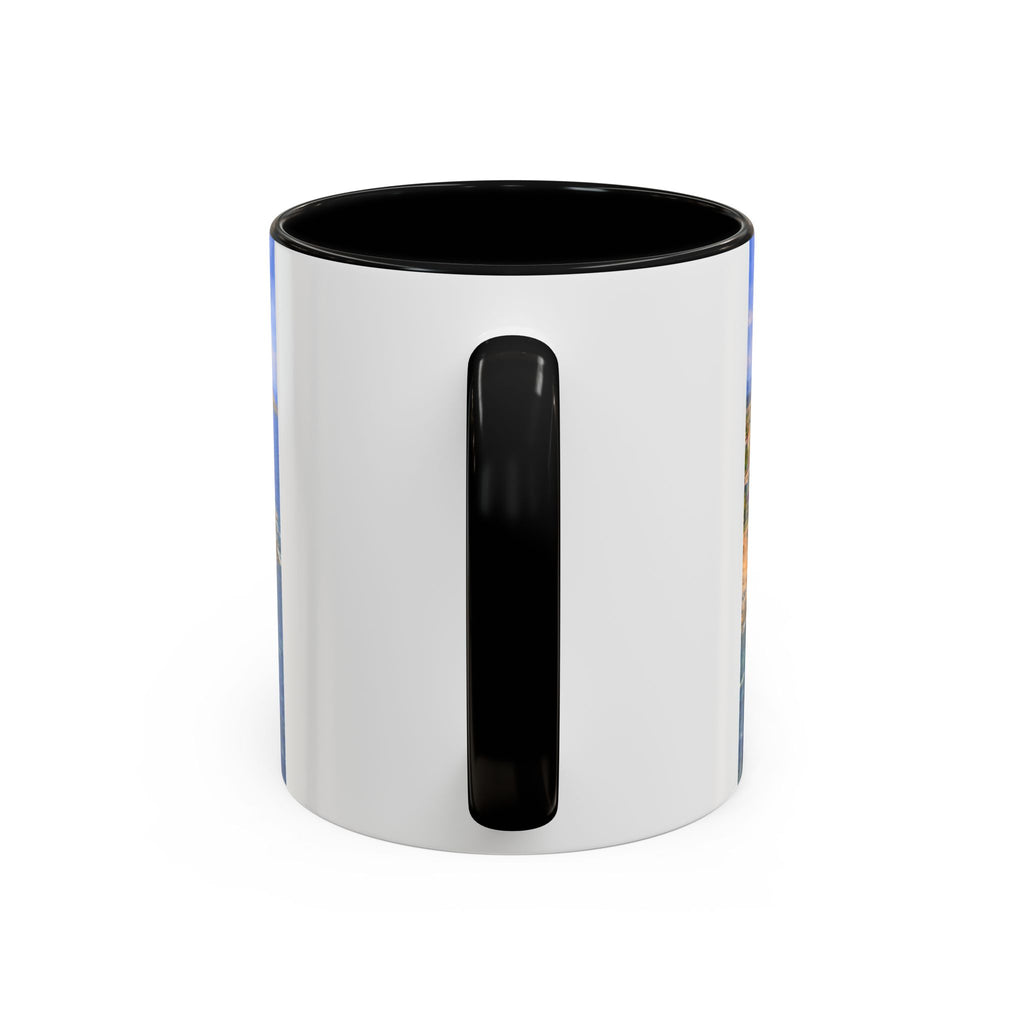 Coastal Village Accent Coffee Mug — Scenic Seaside Artwork 11/15oz