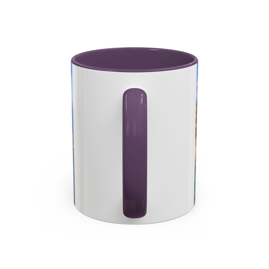 Coastal Village Accent Coffee Mug — Scenic Seaside Artwork 11/15oz
