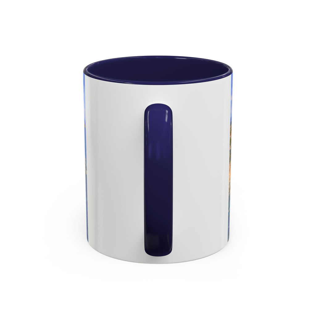 Coastal Village Accent Coffee Mug — Scenic Seaside Artwork 11/15oz