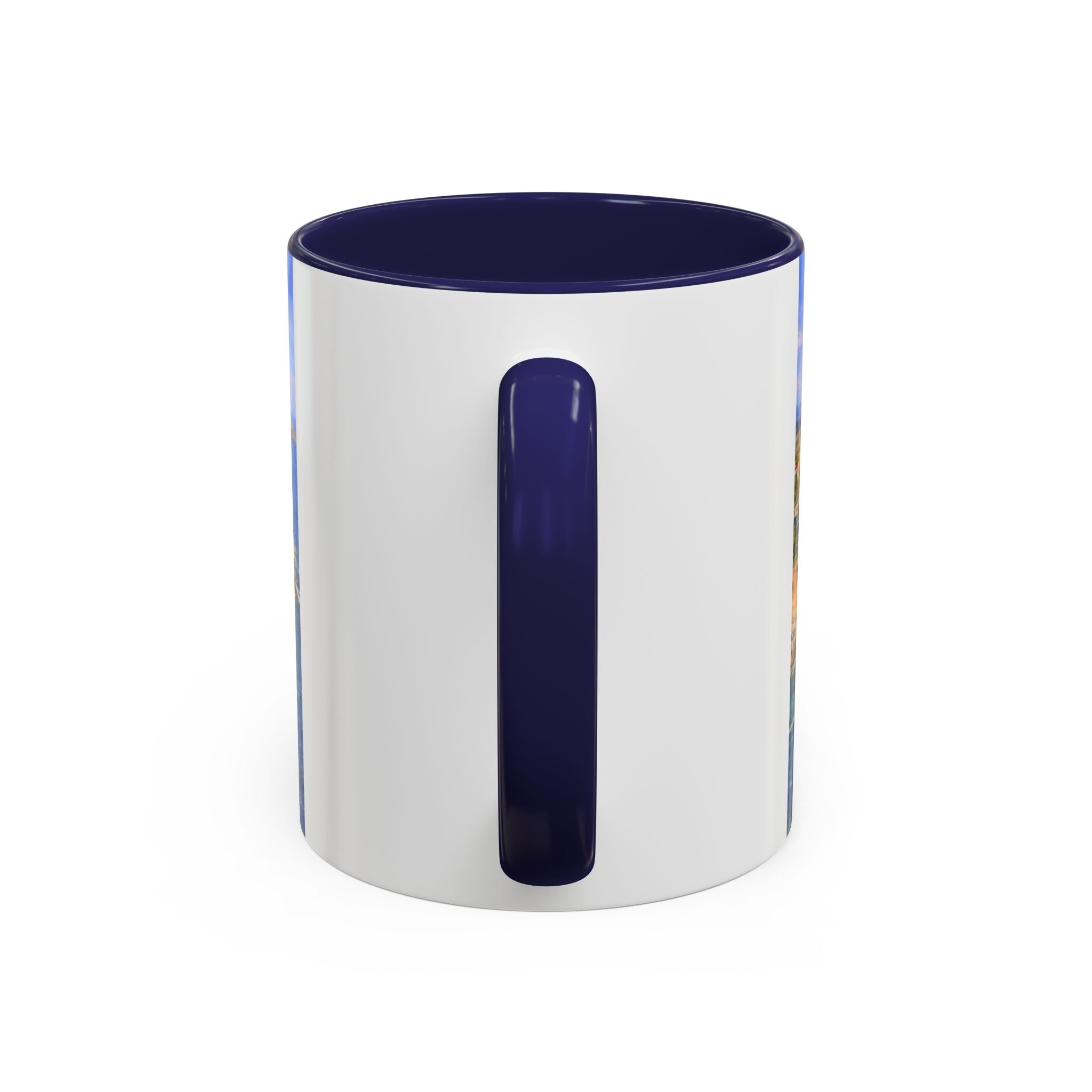 Coastal Village Accent Coffee Mug — Scenic Seaside Artwork 11/15oz