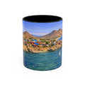 Coastal Village Accent Coffee Mug — Scenic Seaside Artwork 11/15oz